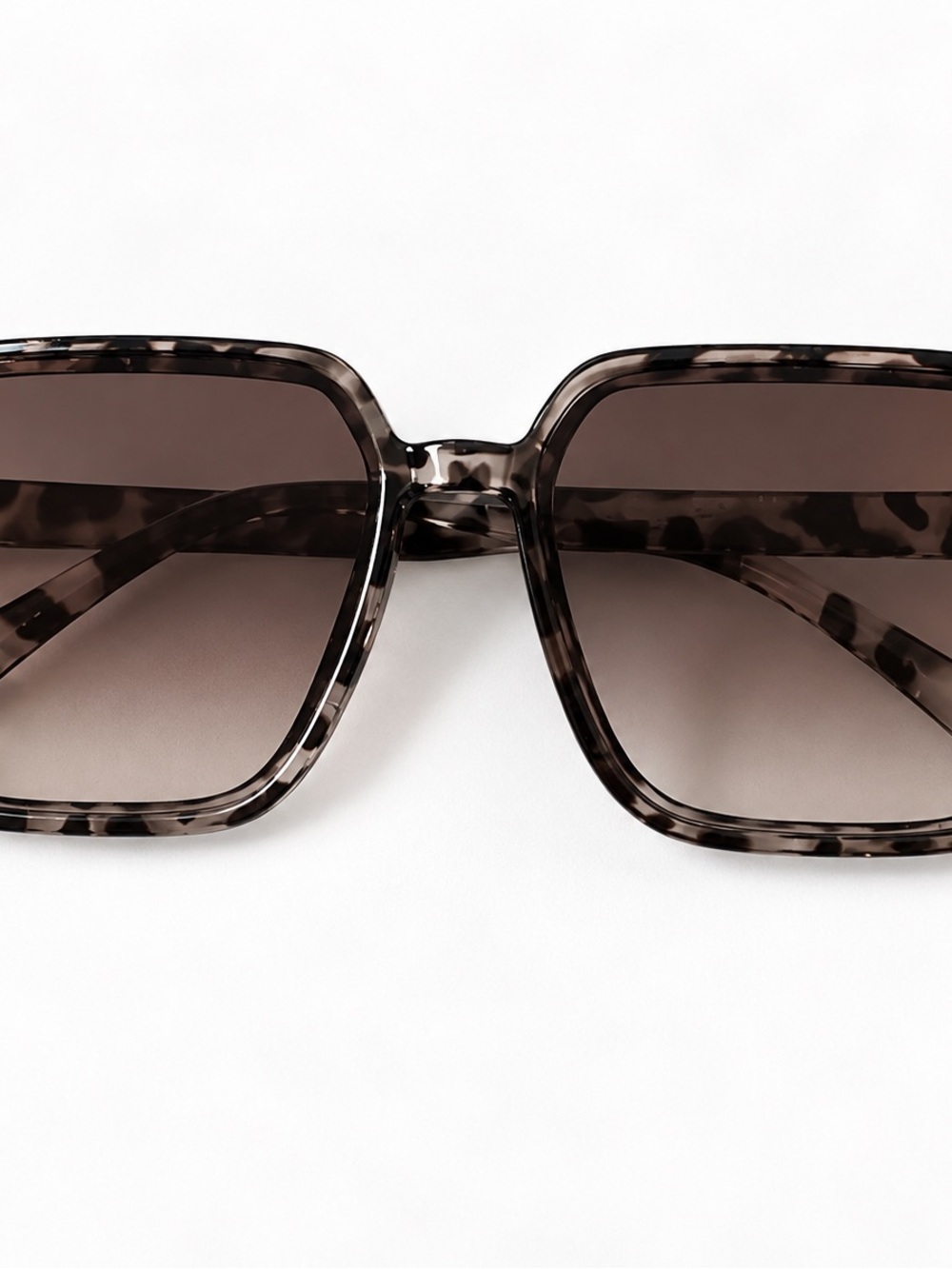 Oversized Brown Tortoiseshell Square Sunglasses